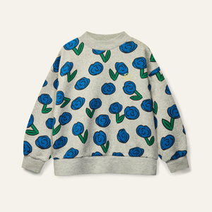 Wynken Grey Melange Dancing Dahlia Sweatshirt