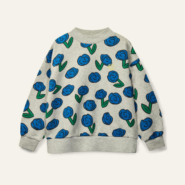 Wynken Grey Melange Dancing Dahlia Sweatshirt