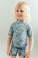 Wheat Blue Palm Jackie Swim Shirt & Ulrik Swimshorts