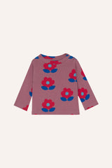 The Campamento Purple Big Flowers Purple T-Shirt & Legging Set