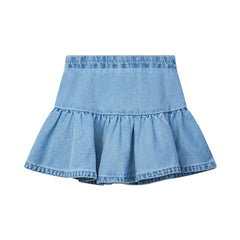 Wynken Mid Wash Cloud Denim Skirt