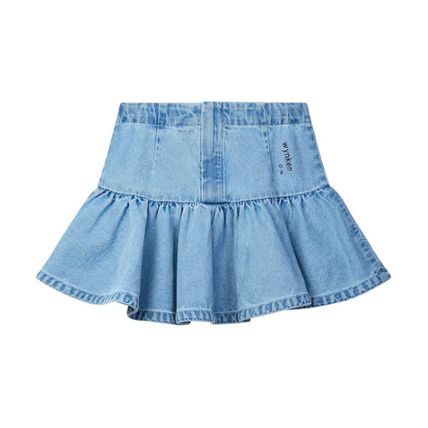 Wynken Mid Wash Cloud Denim Skirt
