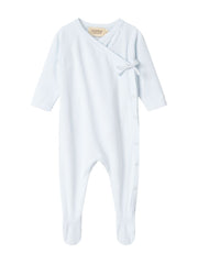 Marmar Light Blue Mélange Footie & Hat Set