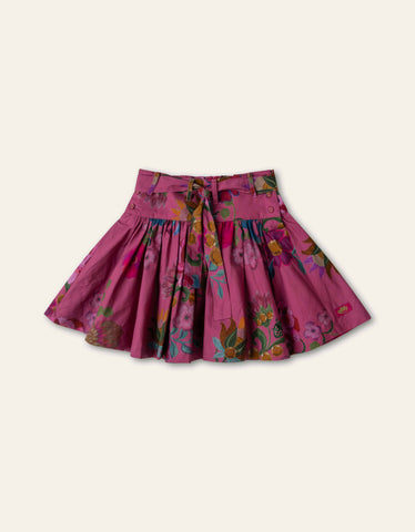 Oilily Red Violet Superbe Botanique Skirt