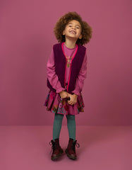 Oilily Red Violet Superbe Botanique Skirt