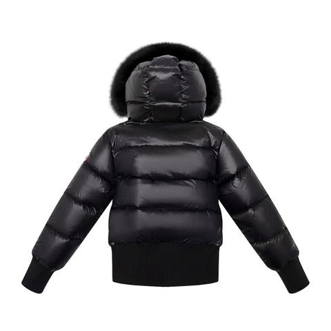 Ellabee Black Off-White Celine Bomber Down Coat