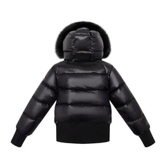 Ellabee Black Off-White Celine Bomber Down Coat