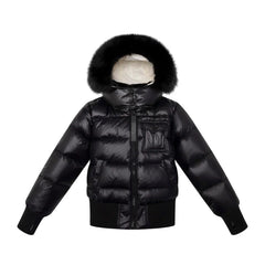 Ellabee Black Off-White Celine Bomber Down Coat