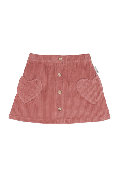 Mipounet Faded Rose Corduroy Cuore Skirt