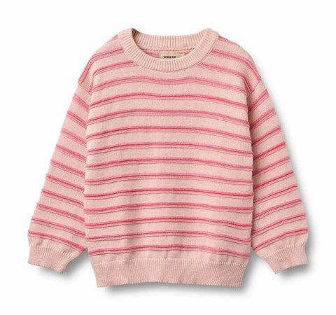 Wheat Powder Stripe Harlow Knit Sweater