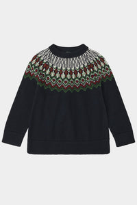 Fub Dark Navy Fair Isle Sweater