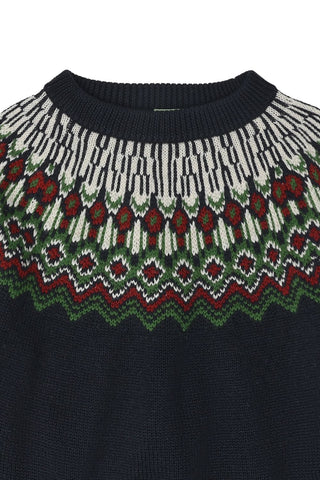 Fub Dark Navy Fair Isle Sweater