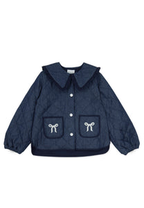 Mipounet Quilted Dark Blue Mariane Denim Jacket