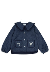 Mipounet Quilted Dark Blue Mariane Denim Jacket