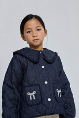 Mipounet Quilted Dark Blue Mariane Denim Jacket