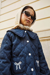 Mipounet Quilted Dark Blue Mariane Denim Jacket