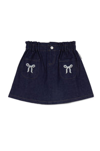Mipounet Denim Bow Skirt
