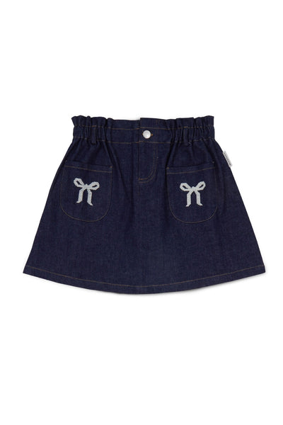Mipounet Denim Bow Skirt