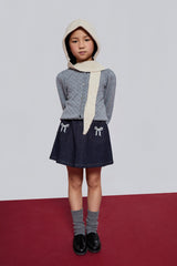 Mipounet Denim Bow Skirt
