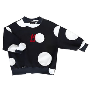 Minikid Black & White Dots Sweatshirt