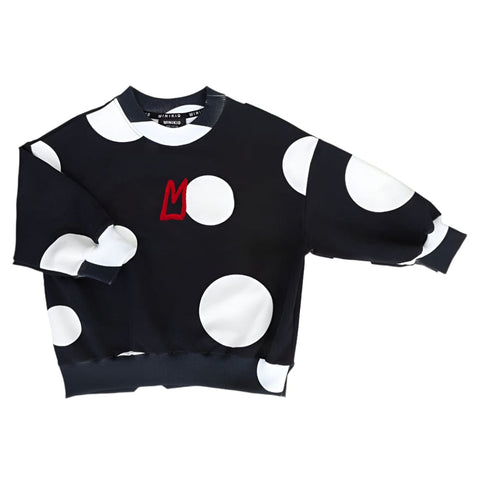 Minikid Black & White Dots Sweatshirt