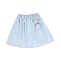 PIUPIUCHICK CHAMBRAY KNEE LENGTH SKIRT