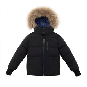 Ellabee Black Raccoon Andres Down Coat