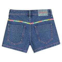 Billieblush Double Stone-Brossage Embroidred Denim Shorts