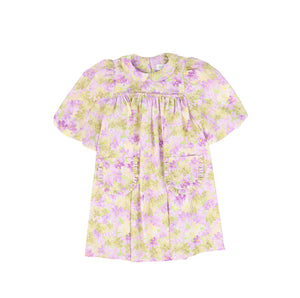 OLIVIA ROHDE LAVENDER FLORAL PUFF SLEEVE DRESS