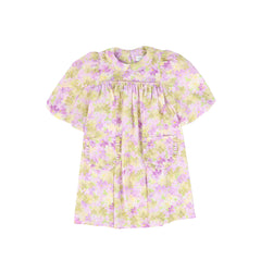 OLIVIA ROHDE LAVENDER FLORAL PUFF SLEEVE DRESS