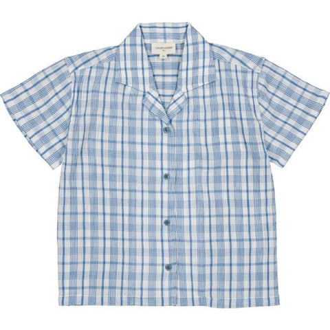 Louis Louise Blue Magnum Crepe Check Shirt