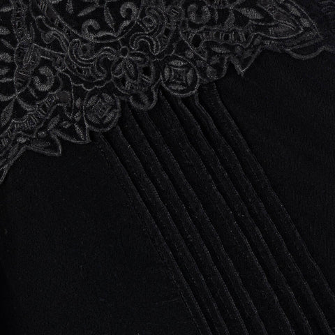 PETITE AMALIE BLACK VELVET CUT OUT DRESS