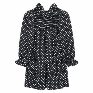 Piccola Ludo Black Polka Dot Girella Dress