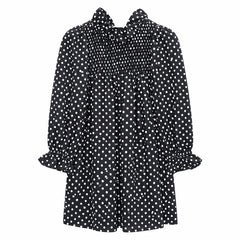 Piccola Ludo Black Polka Dot Girella Dress