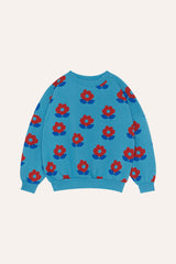 The Campamento Blue Big Flowers Sweatshirt