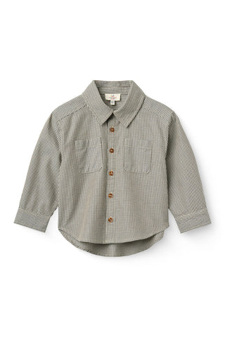 Copenhagen Colors Sky/Brown Check Comb Classic Shirt
