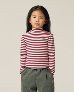 The Campamento Burgundy Stripe Turtleneck