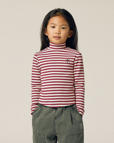 The Campamento Burgundy Stripe Turtleneck