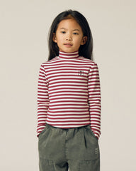 The Campamento Burgundy Stripe Turtleneck