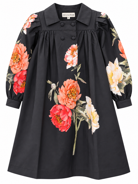 Christina Rohde Black Floral Dress