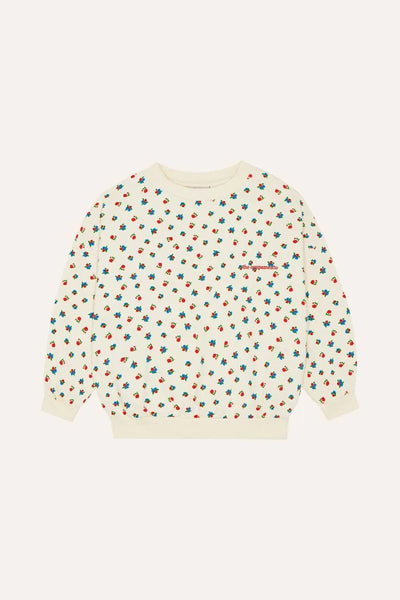 The Campamento Ecru Small Flowers All Over Sweatshirt