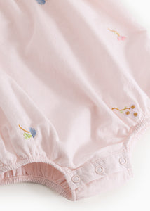 MarMar Pink Summer Embroidery Rosetta Romper
