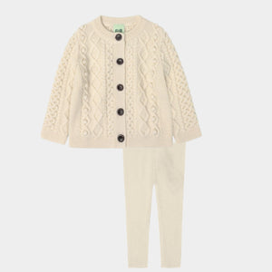 Fub Ecru Aran Knit Set