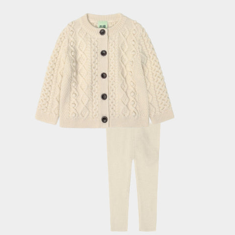 Fub Ecru Aran Knit Set