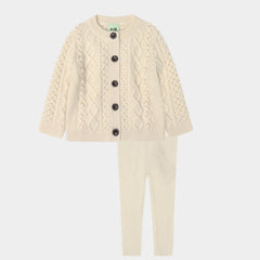 Fub Ecru Aran Knit Set