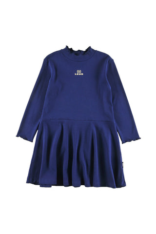 Loud Apparel Cloud Navy Swirl Dress