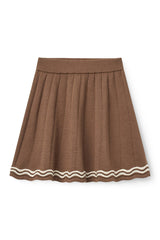 Copenhagen Colors Walnut Comb Knitted Blouse & Skirt Set