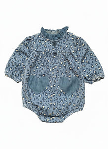 Louis Louise Denim Leopard Sylvette Romper