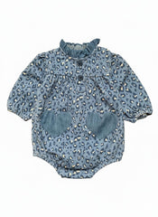 Louis Louise Denim Leopard Sylvette Romper