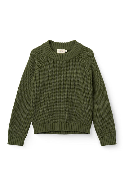 Copenhagen Colors Dark Green Classic Ribbed Knitter Sweater
